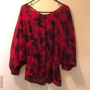 Black & Red LOB Collection Blouse